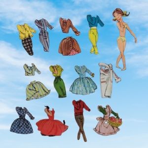 Vintage PAPER DOLL set 1960s Marie